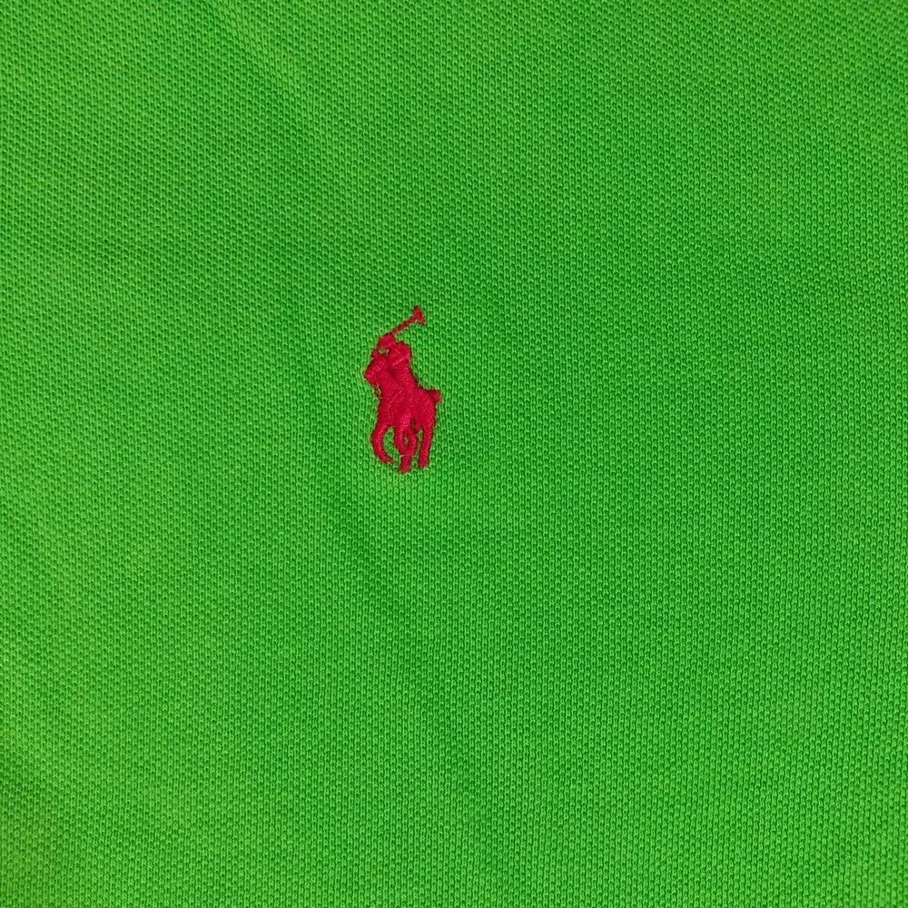 Polo Ralph Lauren Shirt Mens Extra Large XL Green Preppy Jockey Golf Pony Slit